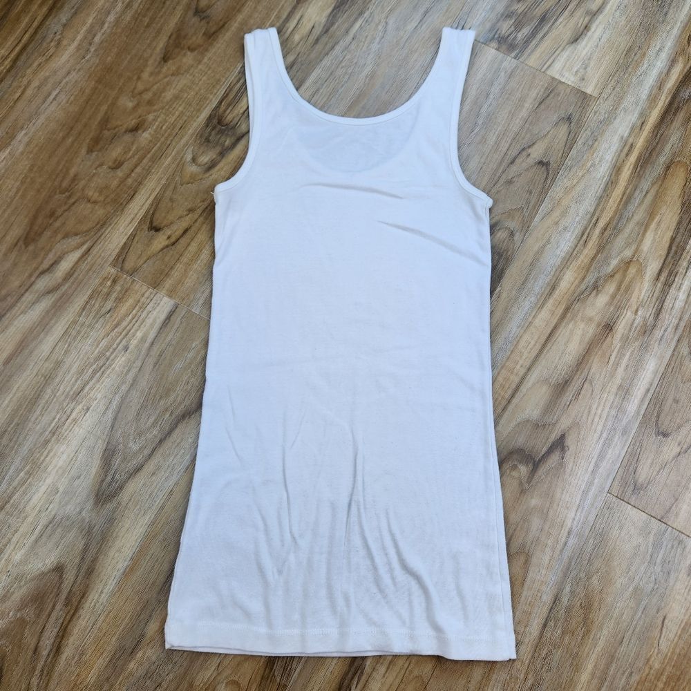 💜White Classic Scoop Neck Sleeveless Top Small - Picture 3 of 9